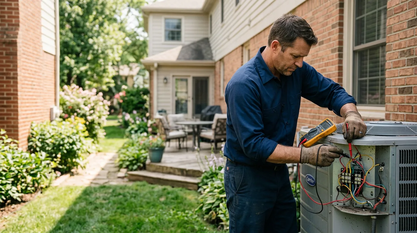 HVAC technician working near Gainesville, VA